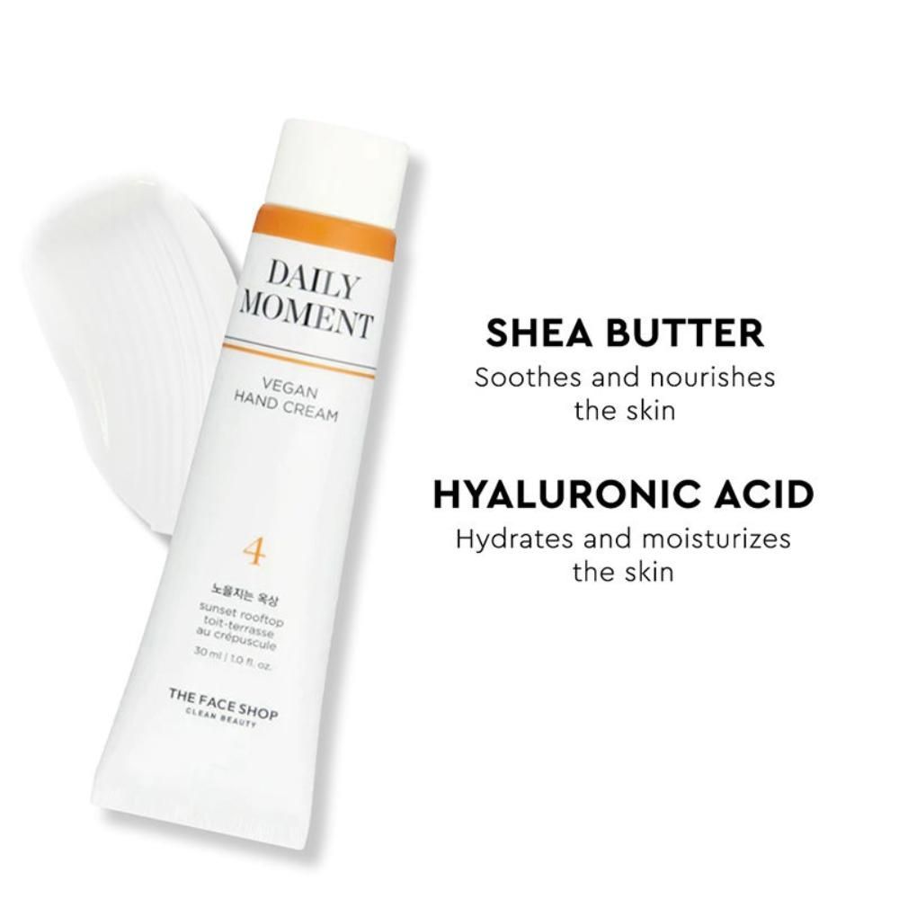 Non-Greasy Korean Vegan Hand Cream - Sunset Rooftop With Hyaluronic Acid