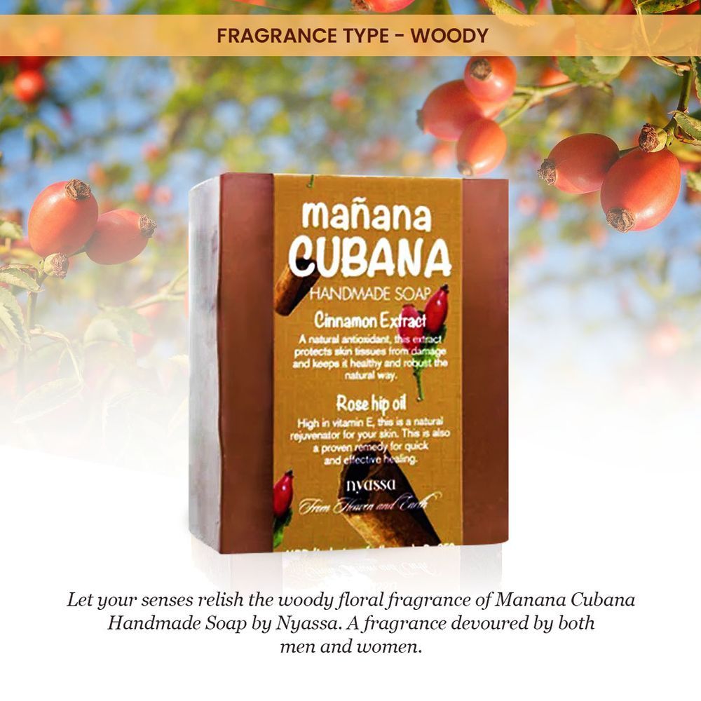 Manana Cubana Soap | Cinnamon & Rosehip Oil | Woody Fragrance | 150g