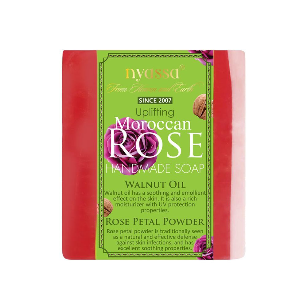 Moroccan Rose Soap | Walnut Oil & Rose Powder | Floral Fragrance | 150g