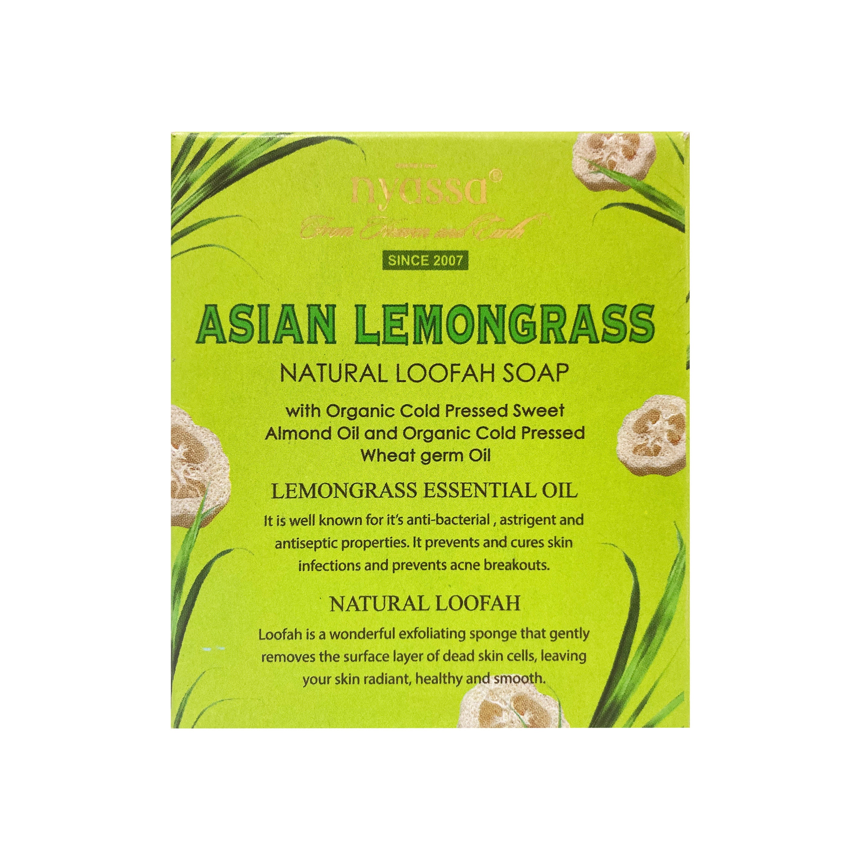 Lemongrass Loofah Soap | Natural Exfoliating | Zesty Fragrance, Cruelty-Free | 150g