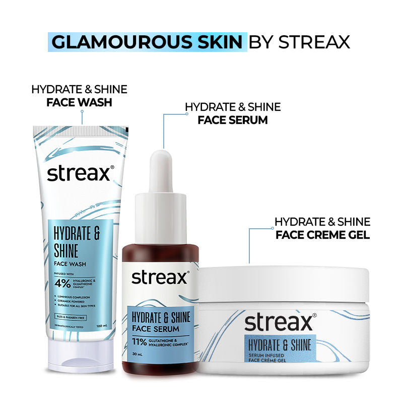 Hydrate & Shine Face Serum With 11% Hyaluronic Acid Complex For Brightening, 48 Hr Hydration