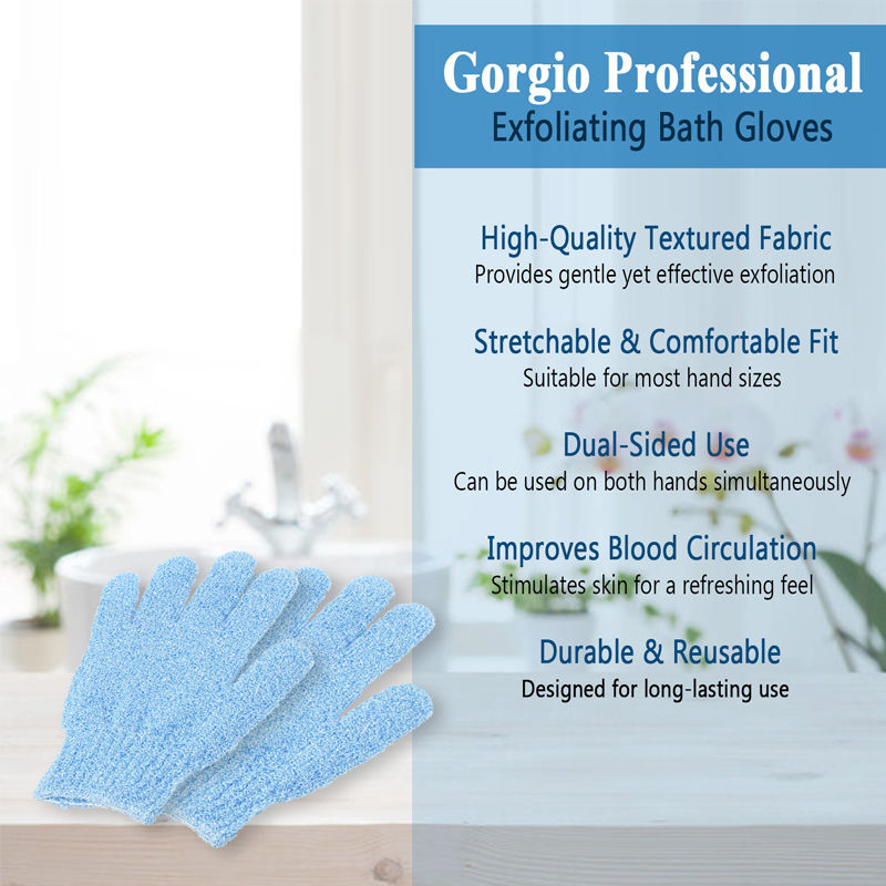Multi Purpose Bath Loofah Gloves GHG003 (Multi Colour & Design)