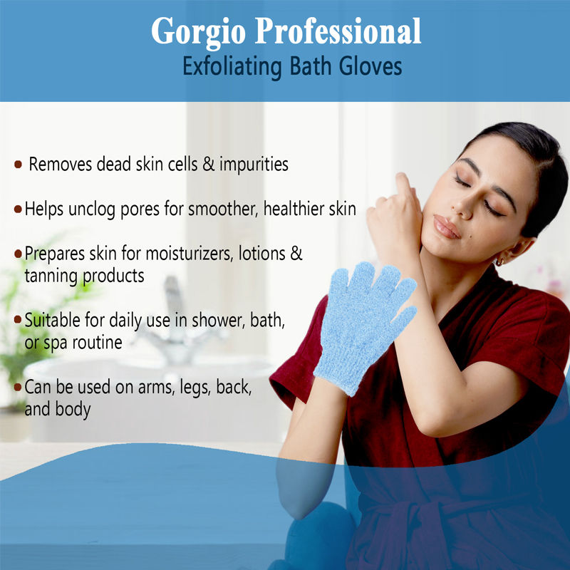 Multi Purpose Bath Loofah Gloves GHG003 (Multi Colour & Design)