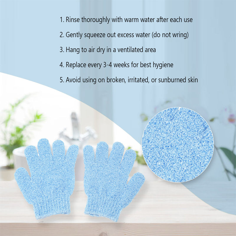 Multi Purpose Bath Loofah Gloves GHG003 (Multi Colour & Design)