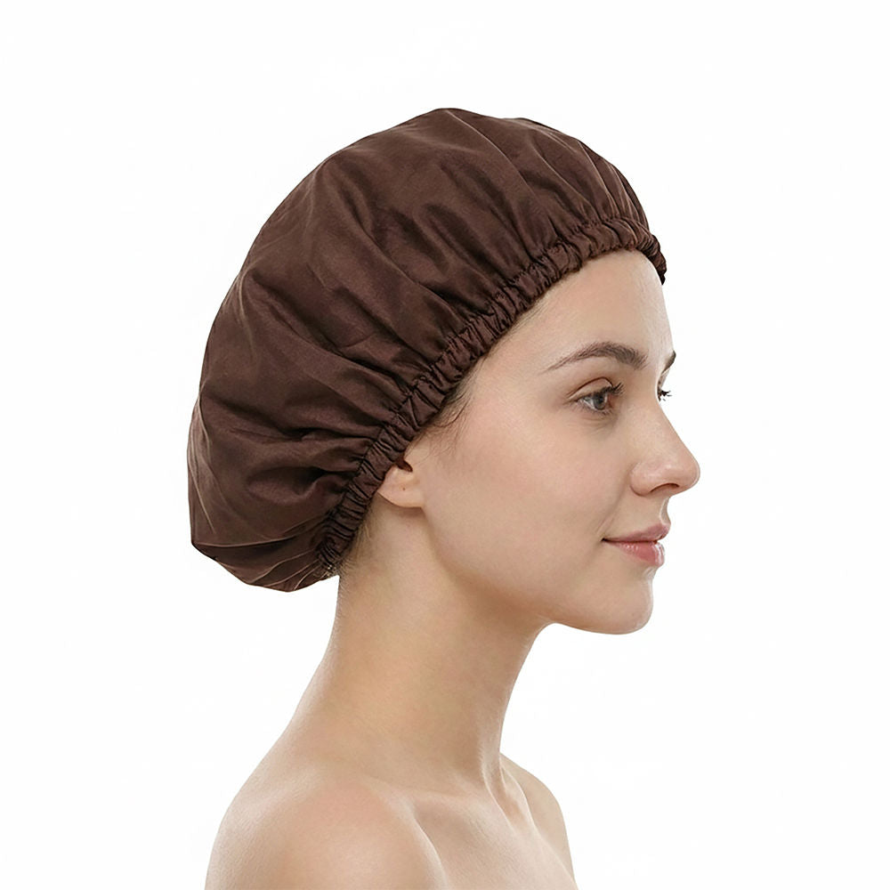 Eco Friendly Reusable Shower Cap - Brown
