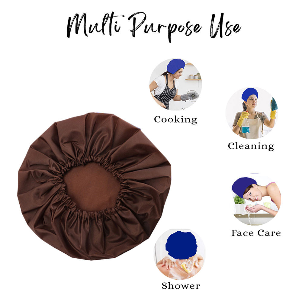 Eco Friendly Reusable Shower Cap - Brown