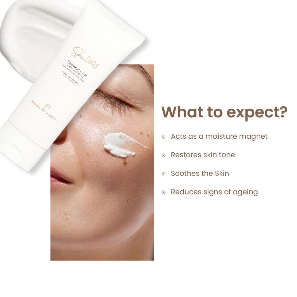 Personal Touch SkinDam Ceramide Moisturizer for Dry & Sensitive Skin,Hydrating & Barrier Repair