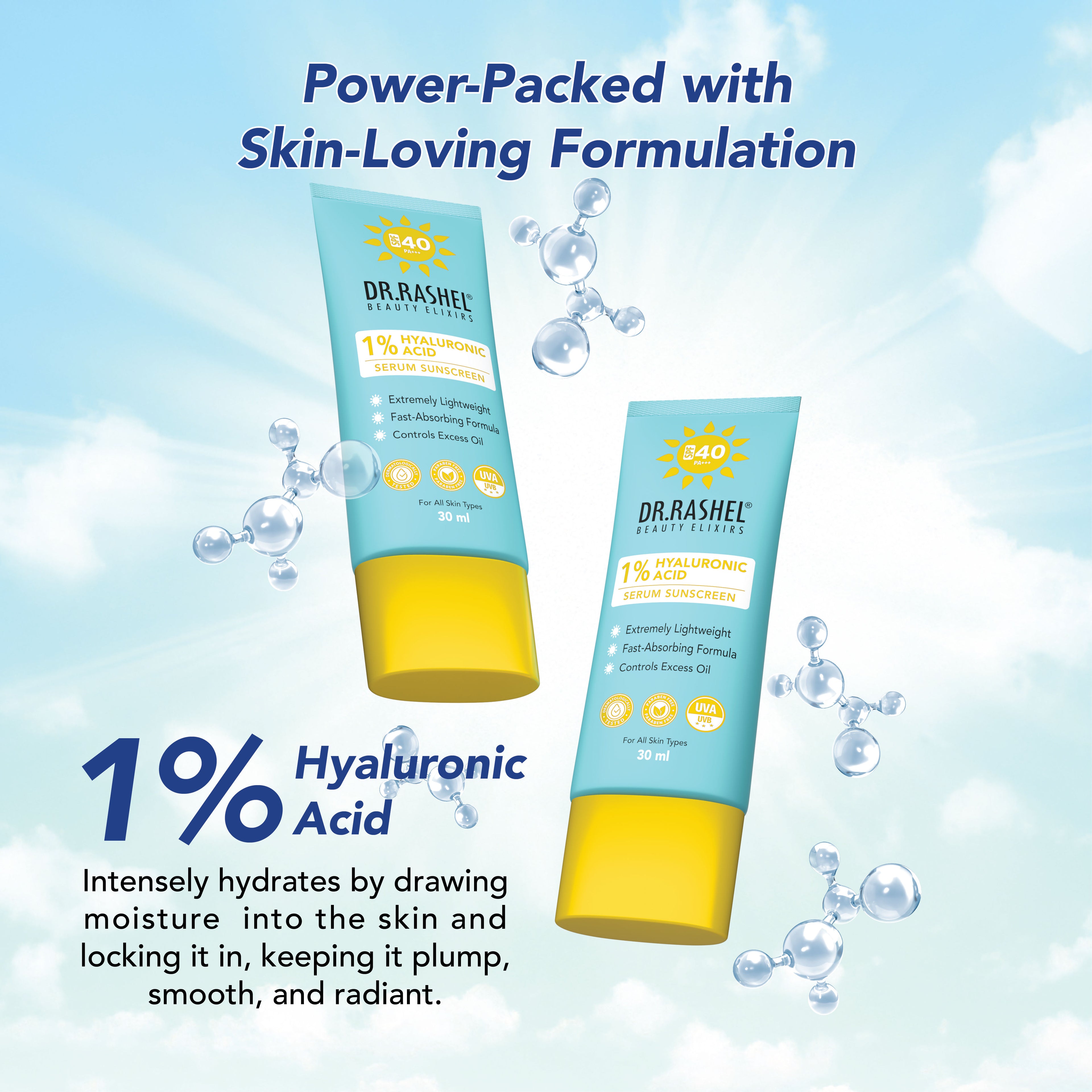 SPF 40 Serum Sunscreen With 1 Percent Hyaluronic Acid