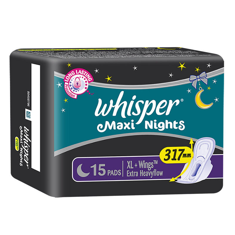 Maxi Nights Xl+ 15s Sanitary Pads for Women(Extra Heavyflow)