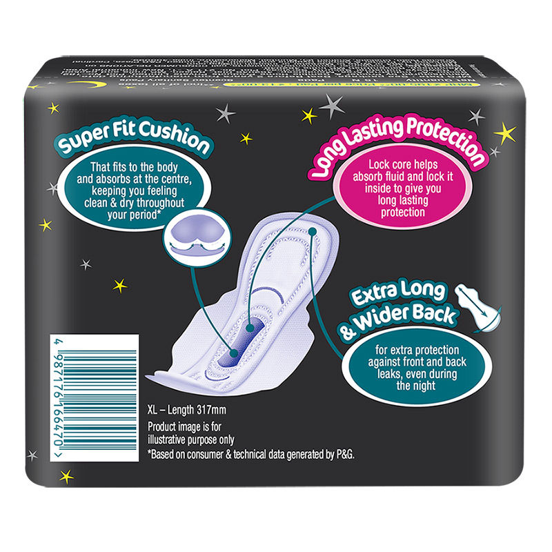 Maxi Nights Xl+ 15s Sanitary Pads for Women(Extra Heavyflow)