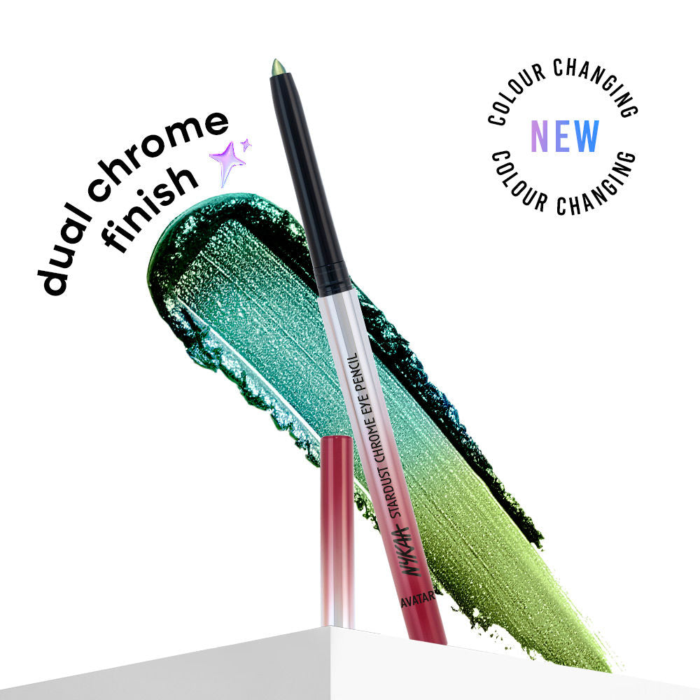 Nykaa Stardust Holographic Long Lasting Waterproof Smudgeproof Chrome Pencil Eyeliner - Avatar