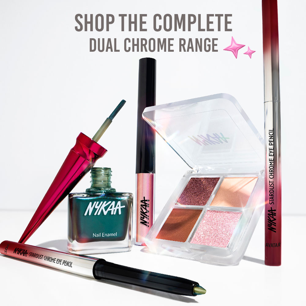 Nykaa Stardust Holographic Long Lasting Waterproof Smudgeproof Chrome Pencil Eyeliner