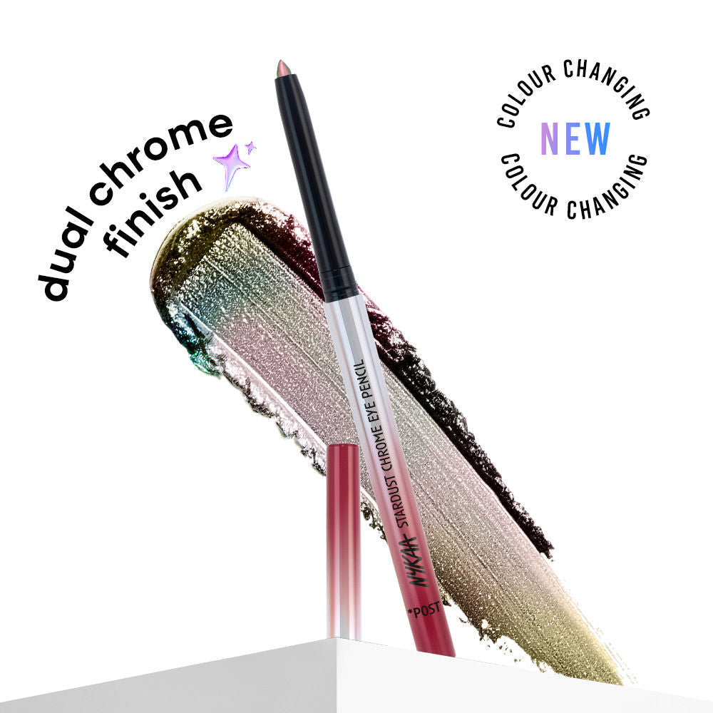 Nykaa Stardust Holographic Long Lasting Waterproof Smudgeproof Chrome Pencil Eyeliner - Post