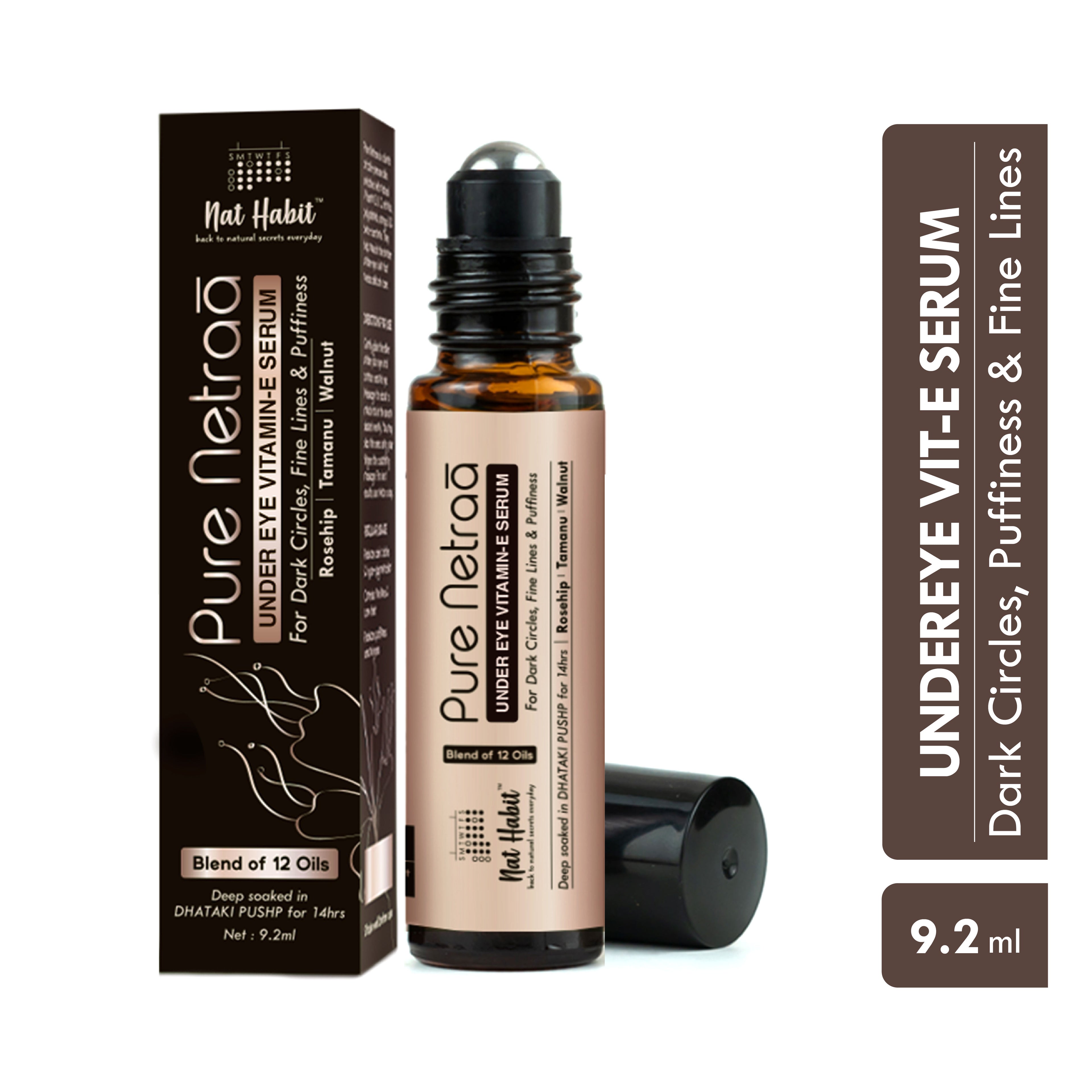 Pure Netraa Under Eye Serum For Dark Circle & Puffiness Reduction With Vitamin C & Retinol