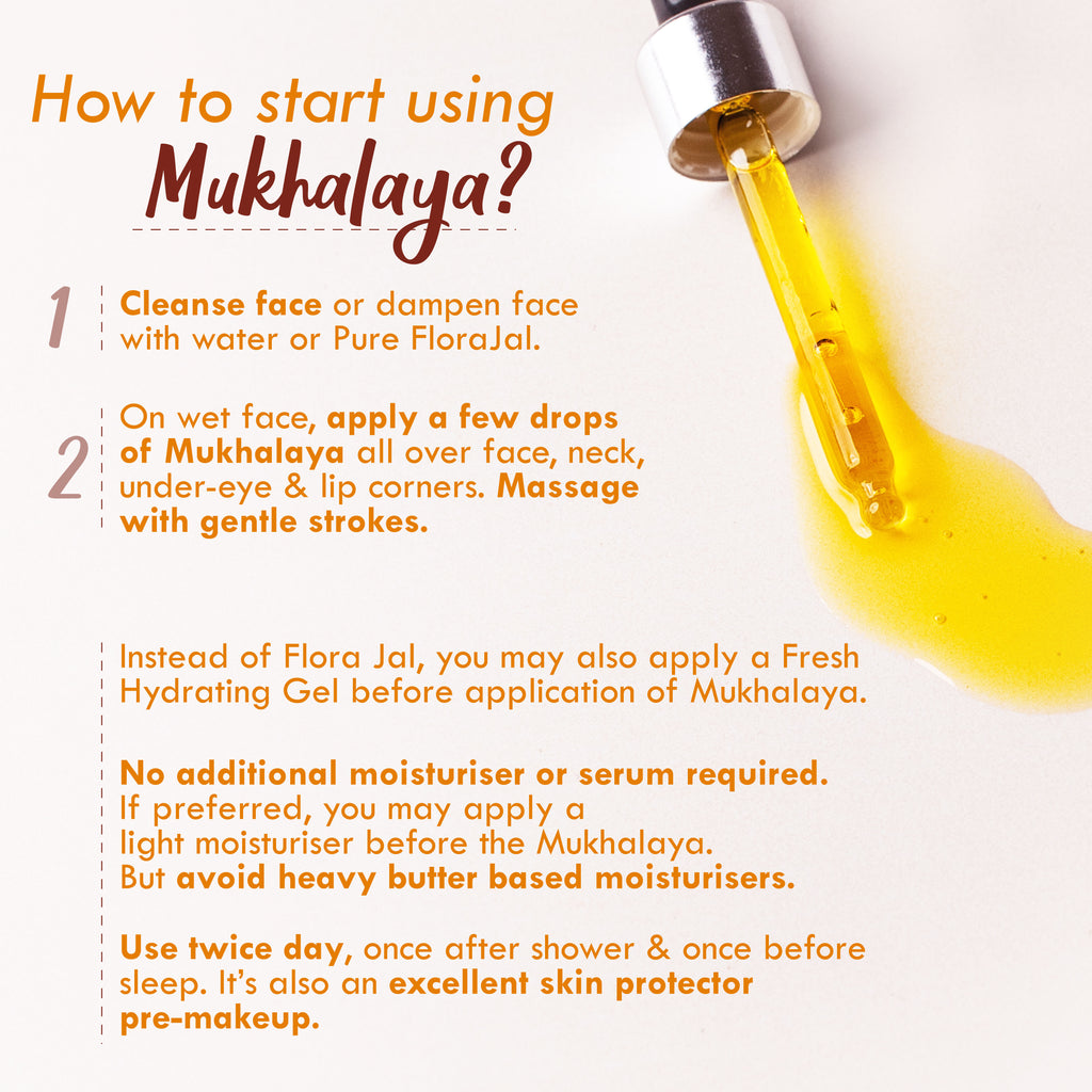 Pure Turmeric Rosehip Face Oil For Gua Sha, Tan Pigmentation & Blemish Control Mukhalaya