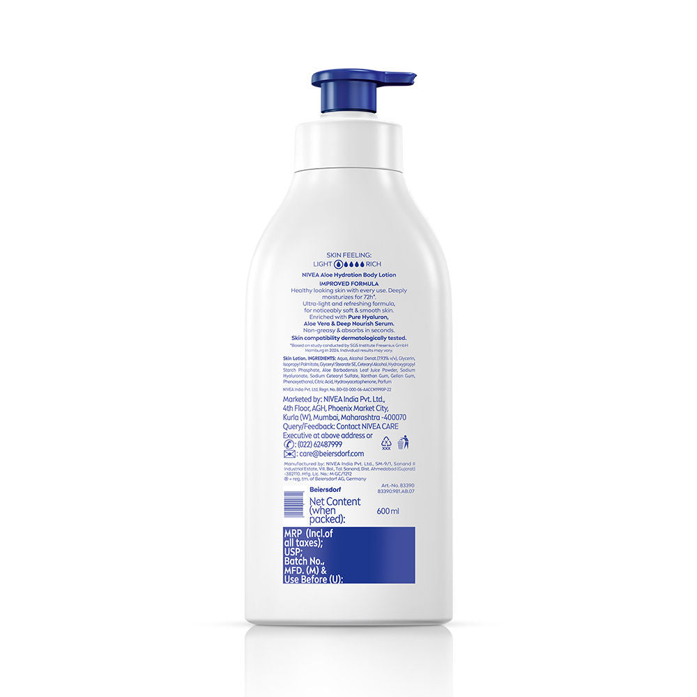 Body Lotion, Aloe Hydration, with Aloe Vera, for Smooth, Hydrated Skin