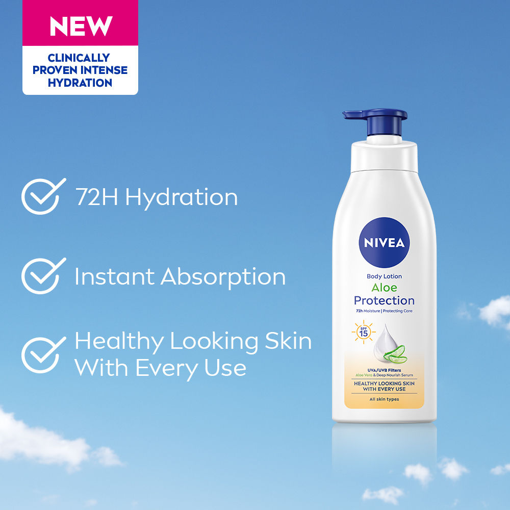 Sunscreen lotion with SPF 15 & ALOEVERA- 5 in 1 COMPLETE CARE for 48H Moisturization
