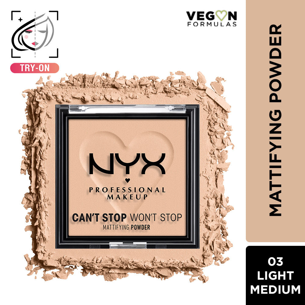 Can't Stop Won't Stop Mattifying Powder - Tan - Light Medium