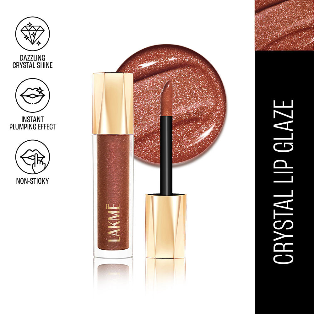 Glitterati Lip Glaze, High Shine Plumper Lip Gloss Oil with Collagen - Espresso Martini