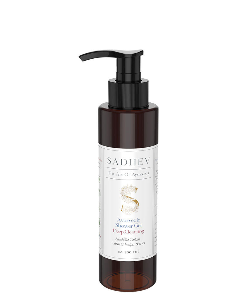 Ayurvedic Shashtika Tailam, Citrus & Juniper Berries Deep Cleansing Shower Gel