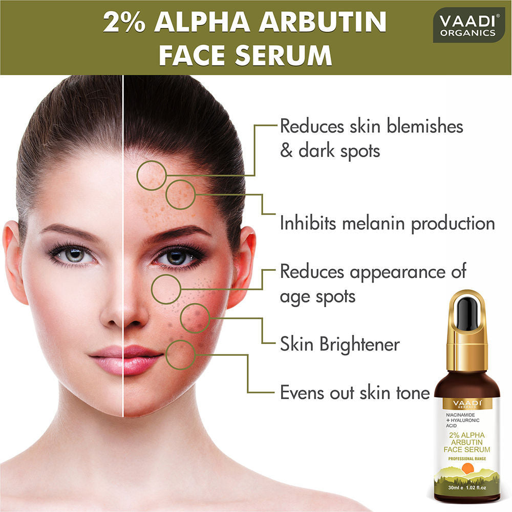2% Alpha Arbutin Face Serum With Niacinamide & Hyaluronic Acid