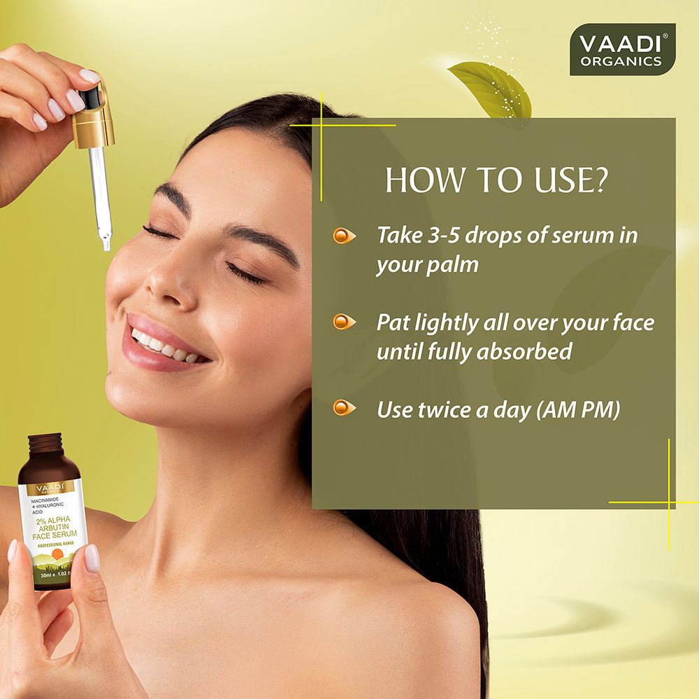 2% Alpha Arbutin Face Serum With Niacinamide & Hyaluronic Acid