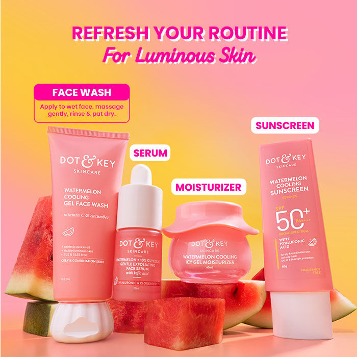 Watermelon & Vitamin C SuperGlow Gel Face Wash For Glowing Skin & Spots Reduction