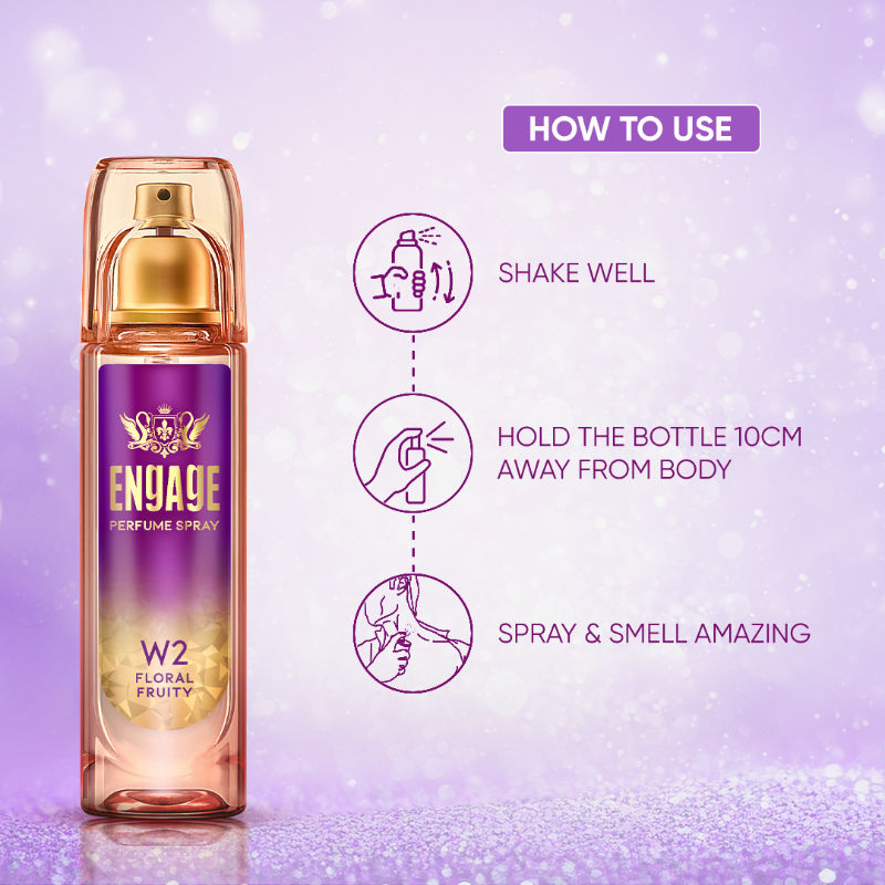 W2 Perfume Spray For Women, Floral & Fruity, Skin Friendly, Long-Lasting