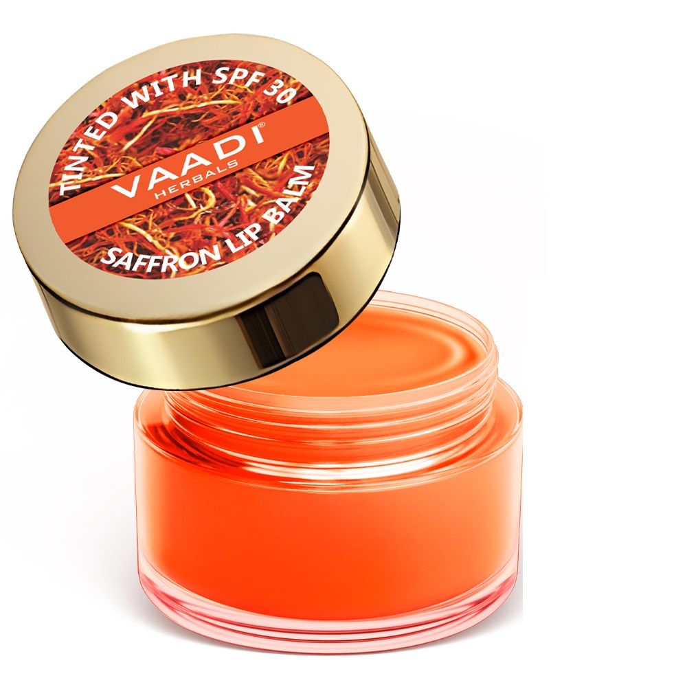 Tinted Saffron Lip Balm with SPF30 for Dry, Chapped & Sun Damaged Lips