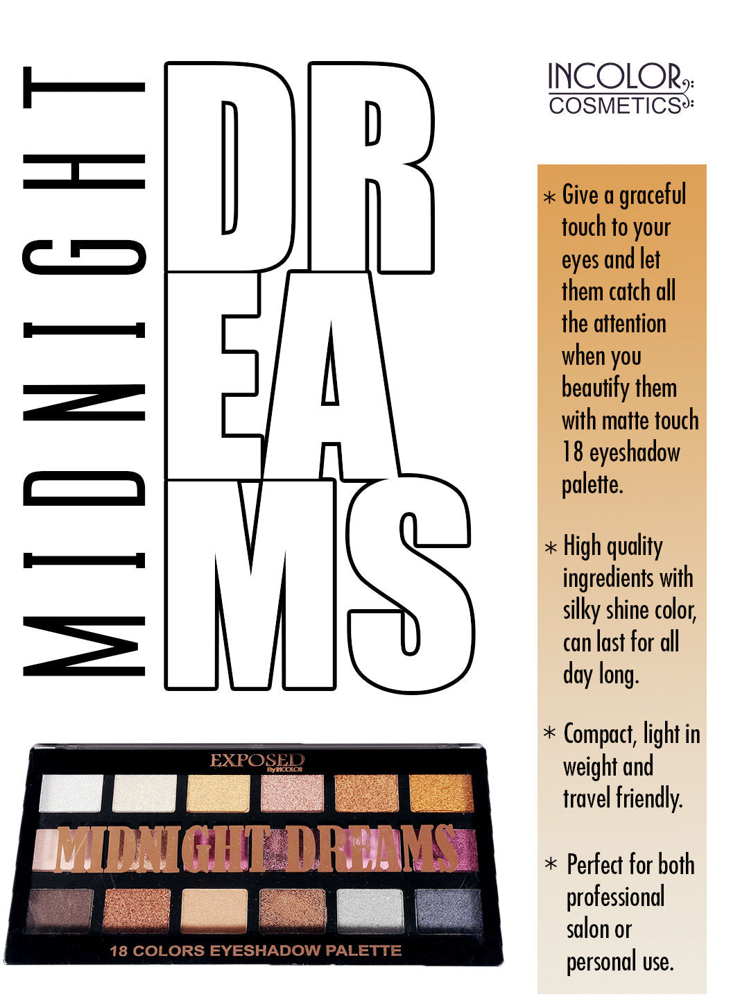 Exposed Midnight Dreams 18 Colors Eyeshadow Palette - 1