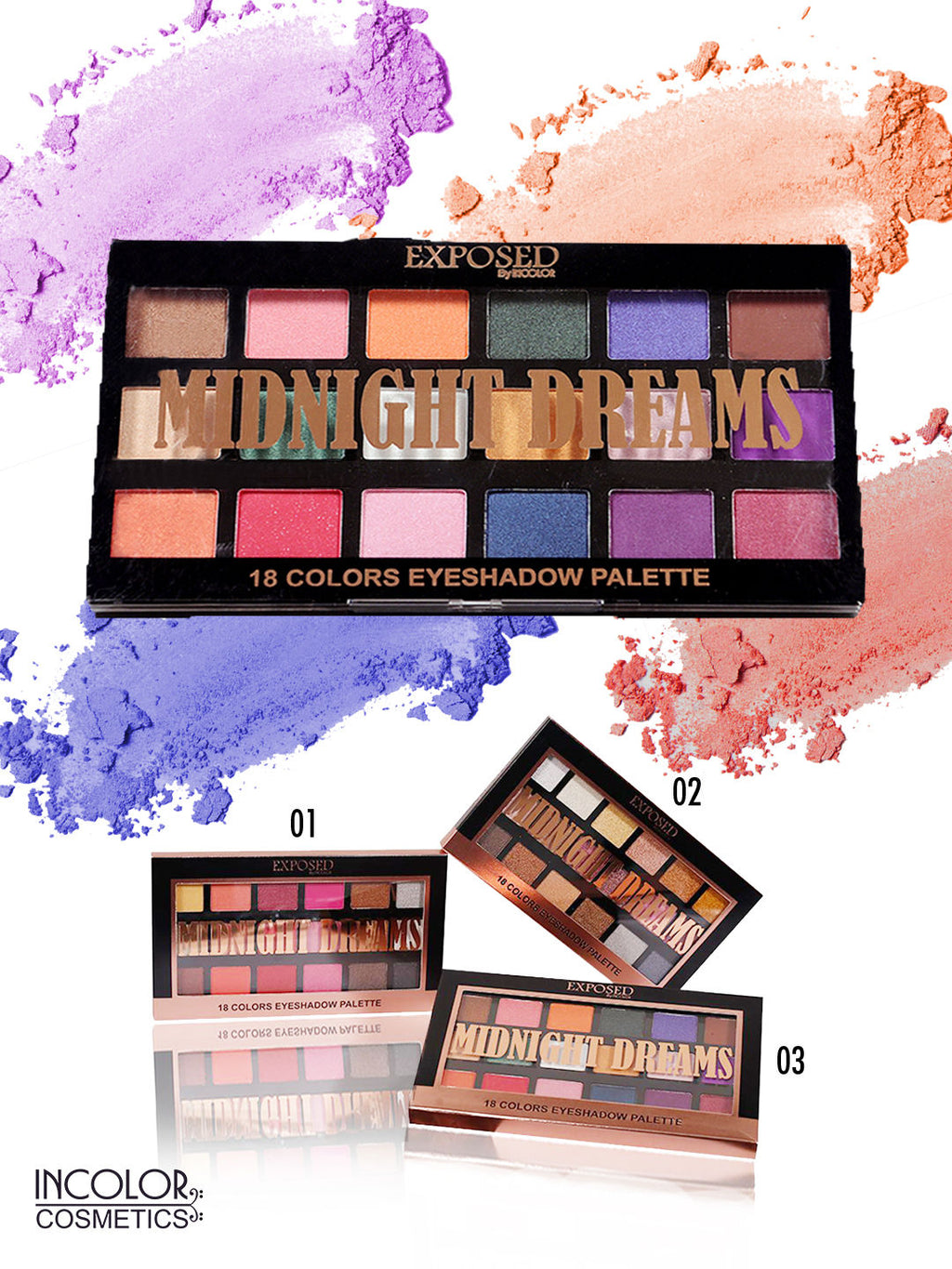 Exposed Midnight Dreams 18 Colors Eyeshadow Palette - 1