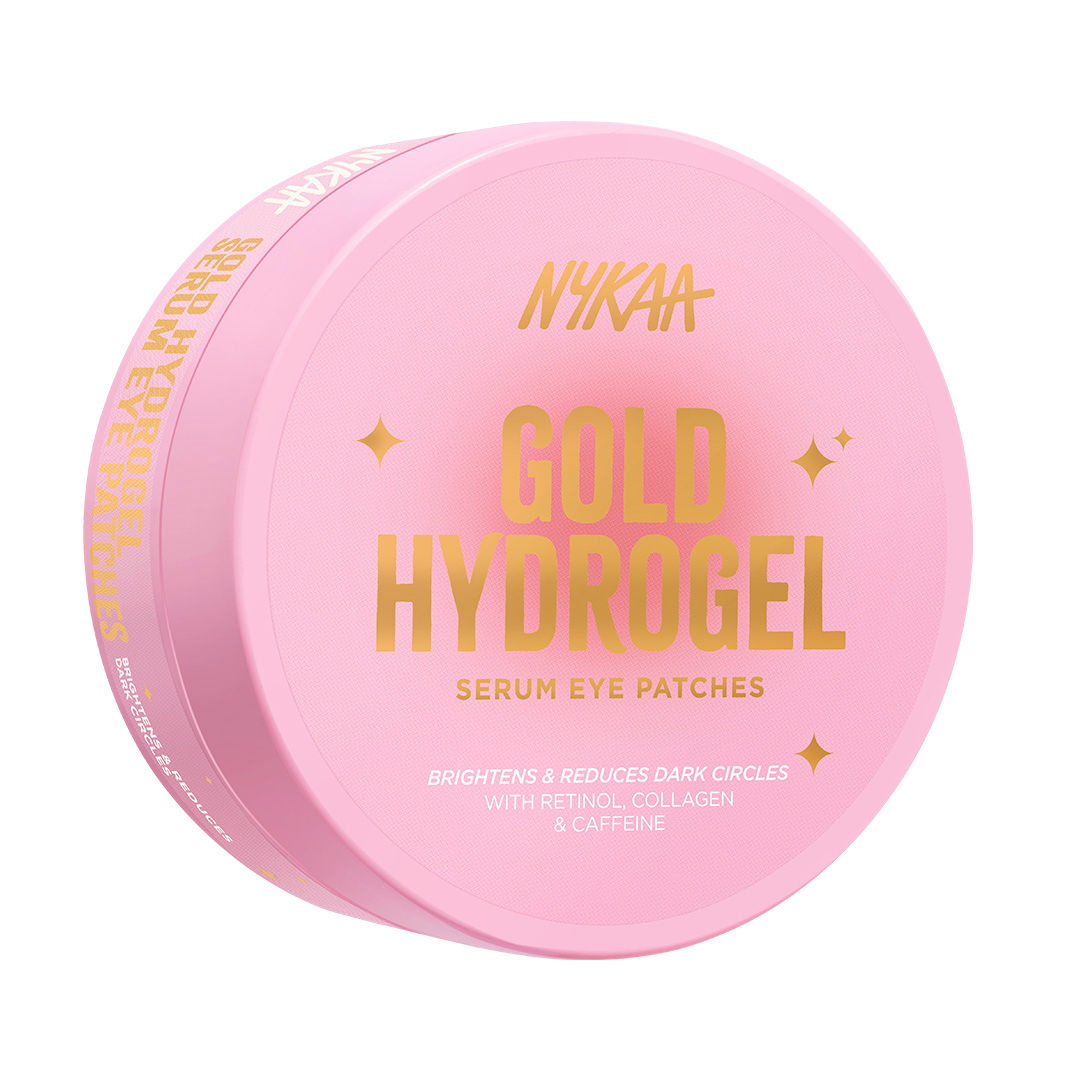 Gold Hydrogel Under Eye Patches-Caffeine & Collagen For Dark Circles, Hydration & De-Puff