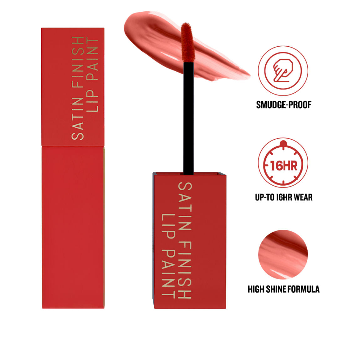 Essential Satin Finish Lip Paint - Rosewood Rush