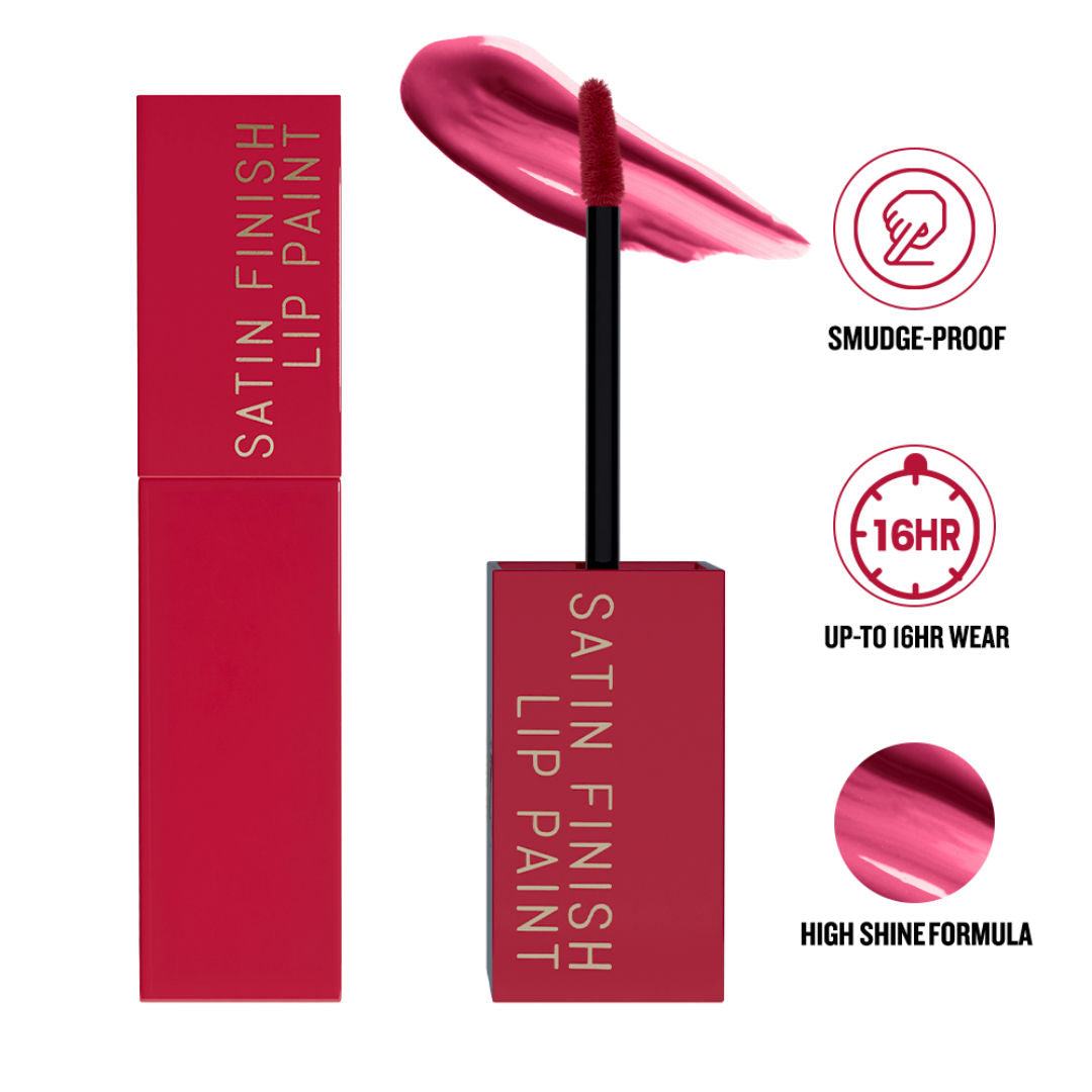 Essential Satin Finish Lip Paint - Wine Glaze