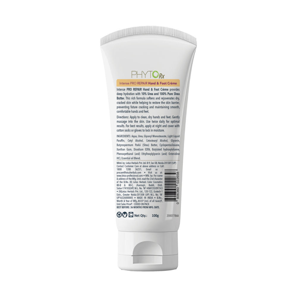 Lotus Professional Intense Pro Repair Hand & Foot Cream 100% Urea & SheaButter With Advanced Formula