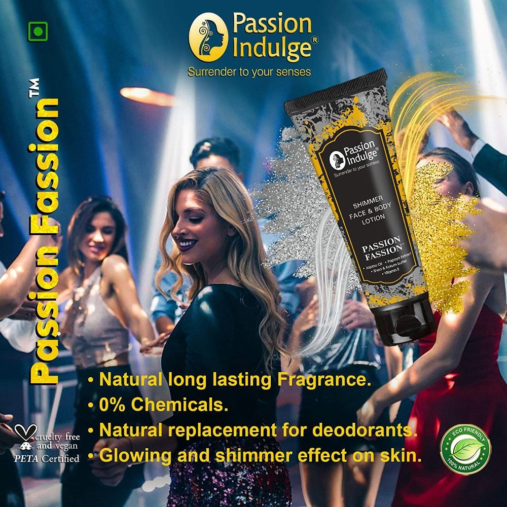 Passion Fassion Gold and Silver Shimmer Face and Body Lotion with Vitamin E