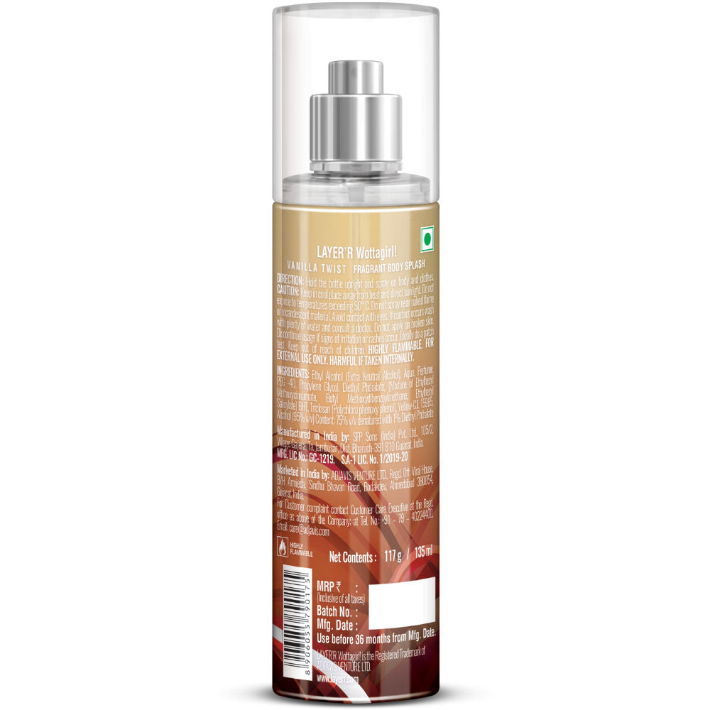 Wottagirl Vanilla Twist Fragrant Body Splash For Her