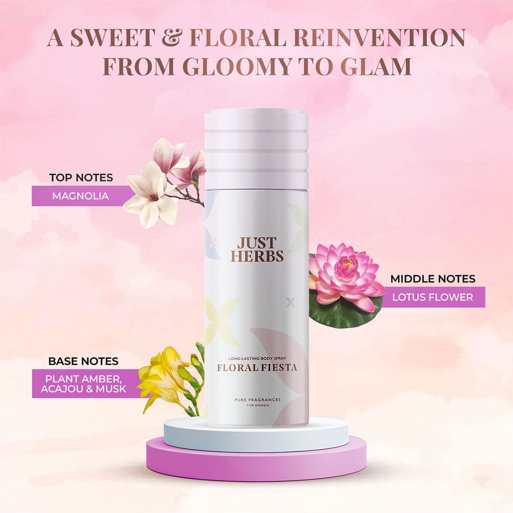 Long Lasting & Refreshing Deodrant And Body Spray - Floral Fiesta