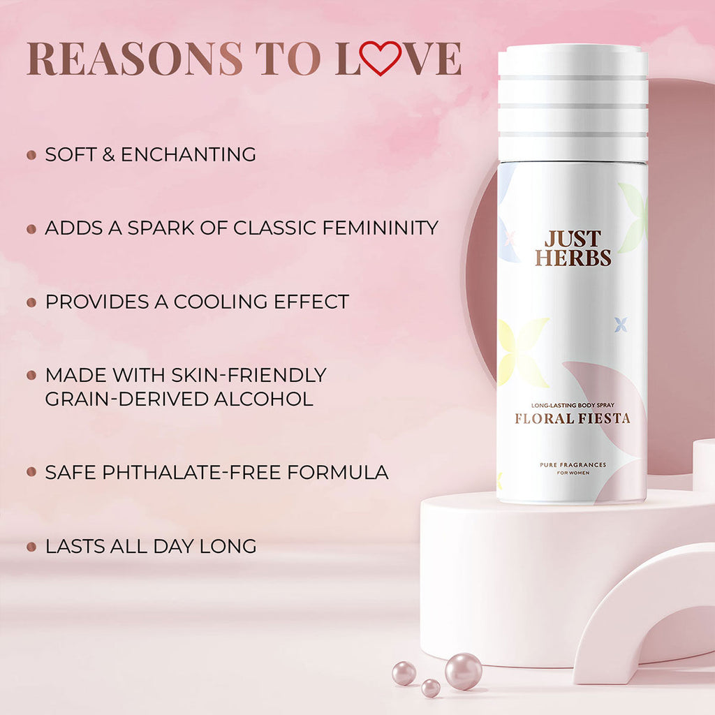Long Lasting & Refreshing Deodrant And Body Spray - Floral Fiesta