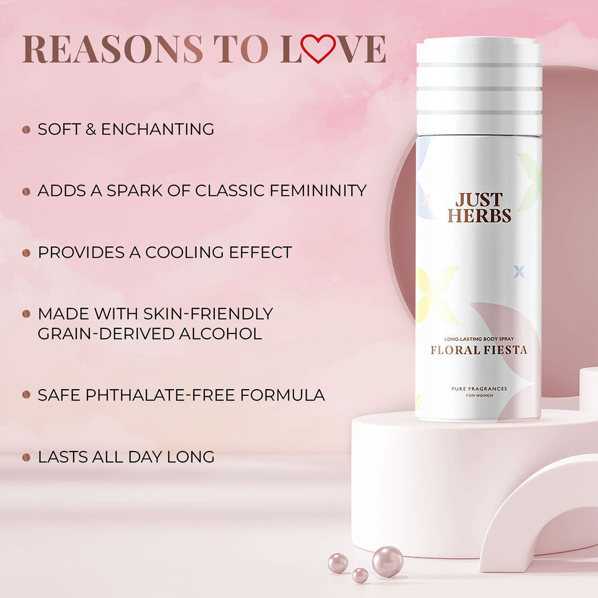 Long Lasting & Refreshing Deodrant And Body Spray - Floral Fiesta