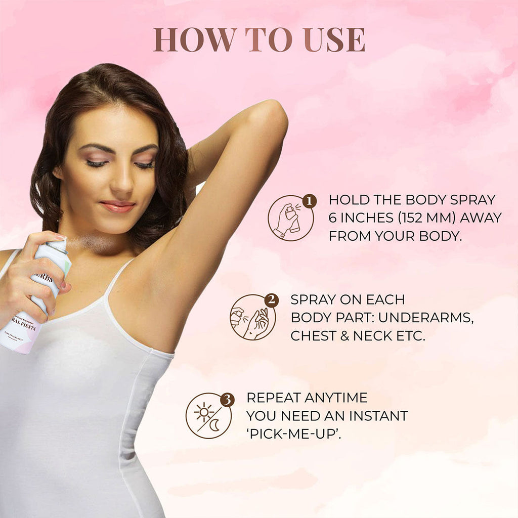 Long Lasting & Refreshing Deodrant And Body Spray - Floral Fiesta