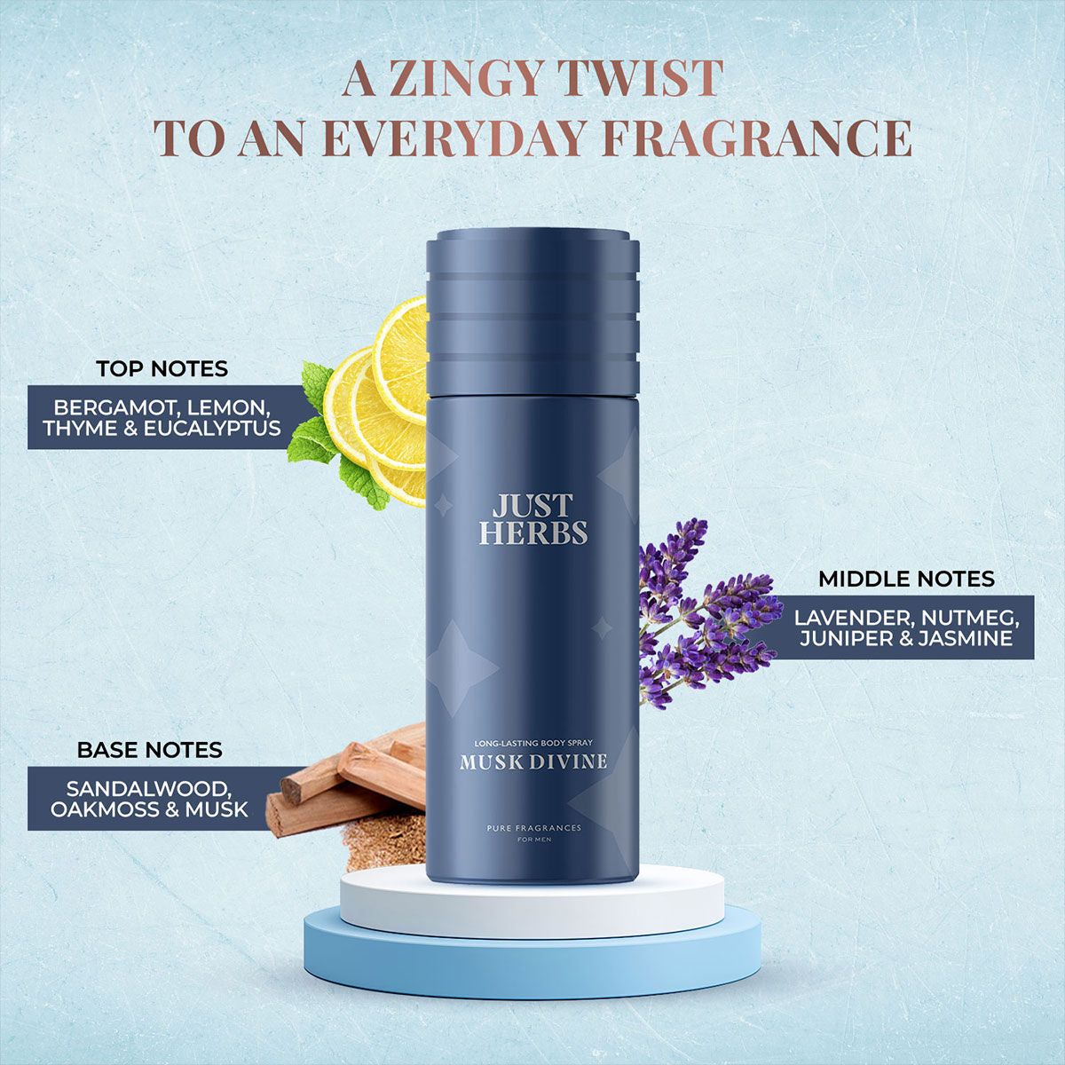 Long Lasting & Refreshing Deodorant And Body Spray - Musk Divine
