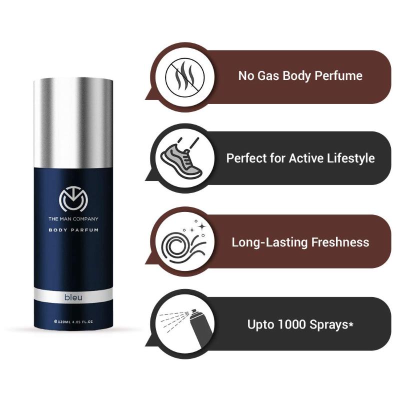 Bleu, Long-Lasting Body Perfume for Men