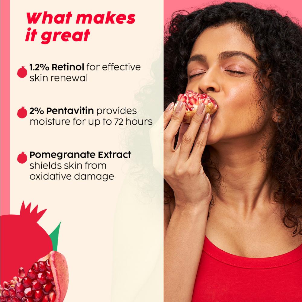 1.20% Retinol & 1% Bakuchi Oil Pomegranate Anti Ageing Night Cream, Reduce Fine Line & Wrinkles