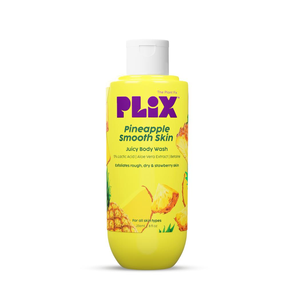 Pineapple 5% Lactic Acid Body Wash Exfoliates Dry, Rough & Strawberry Skin With Deep Cleansing
