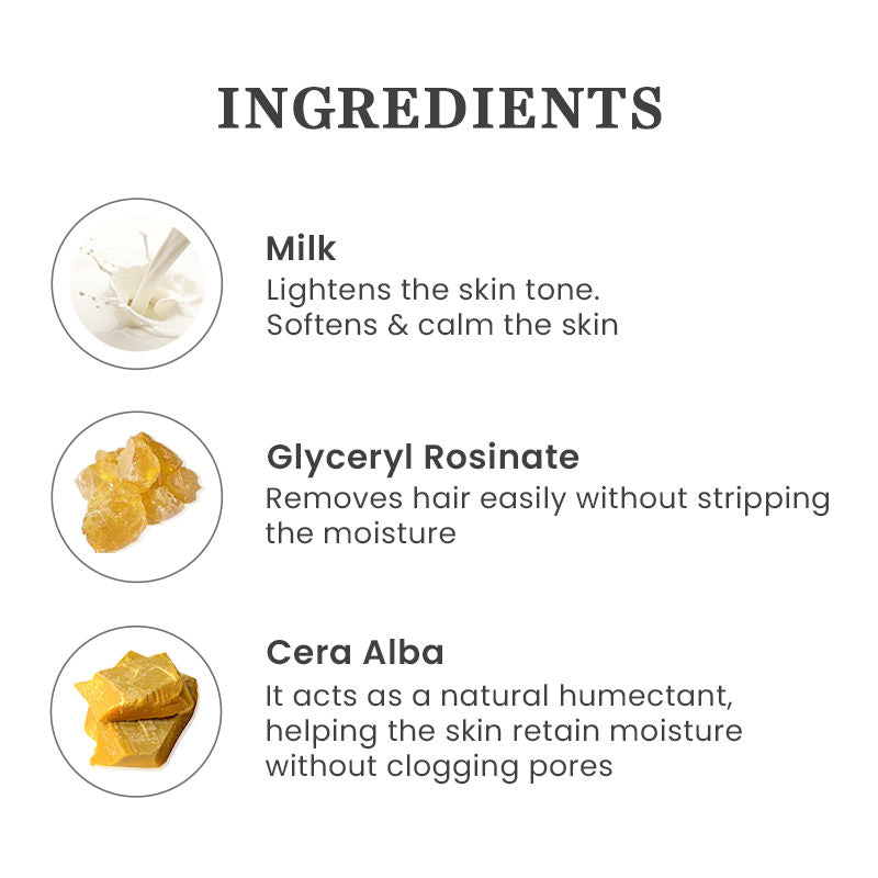 Milk Liposoluble Wax For Dry Skin Body Hair Removal