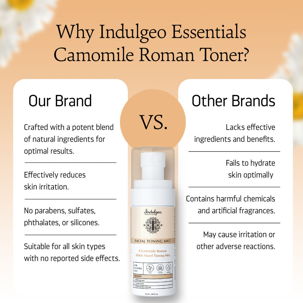 Chamomile Roman Witch Hazel Toning Mist/Toner For Sensitive Skin