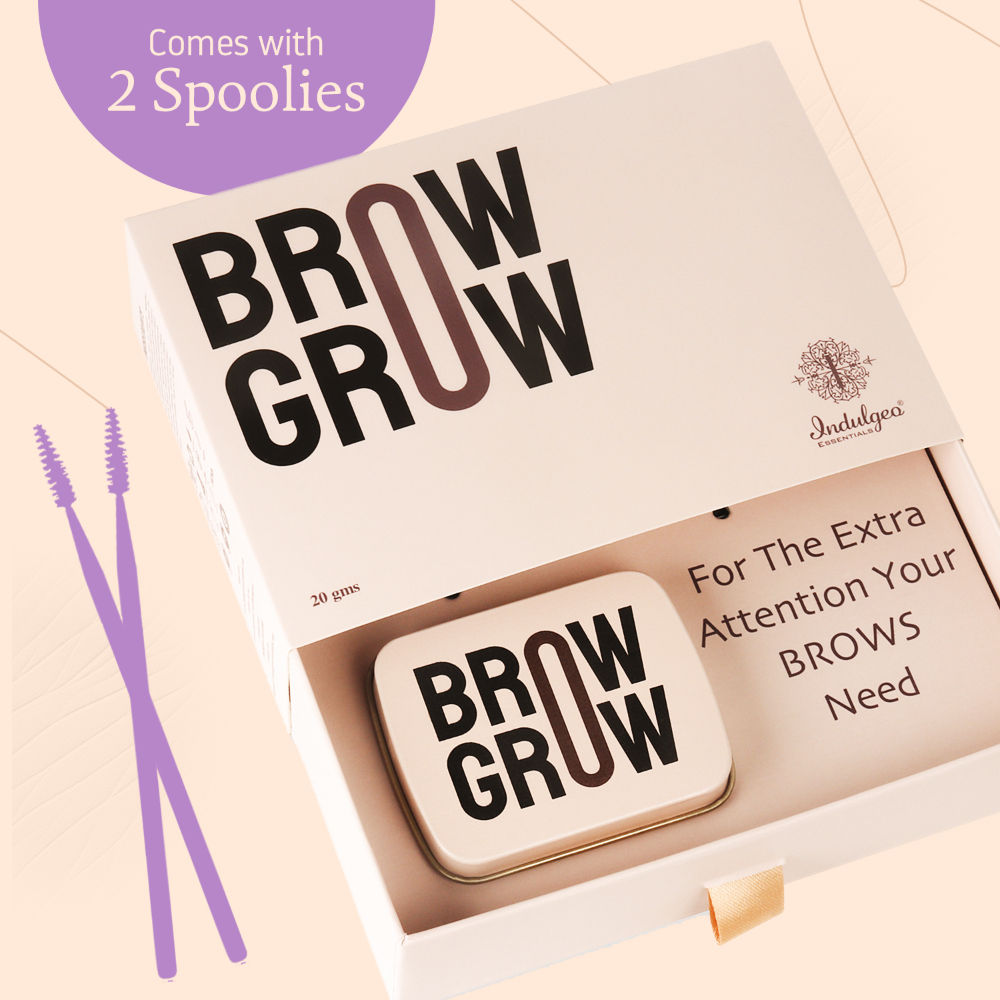 Brow Grow - Brow Growth Enhancer with 2 Spoolies - Promotes Eyebrow Growth