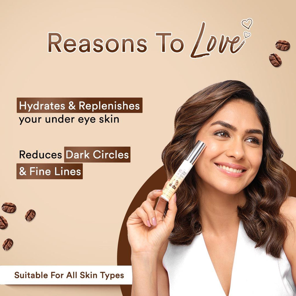 Under Eye Cream for Dark Circles, Puffiness with Coffee Oil & Vitamin E