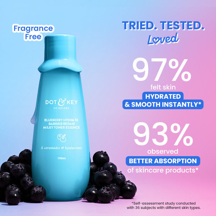 Blueberry Hydrate Barrier Repair Milky Toner Essence, With 5 Ceramides & Hyaluronic